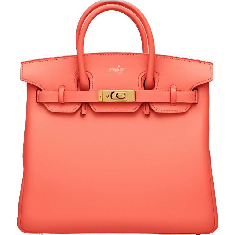 Coral color birkin bag emoji