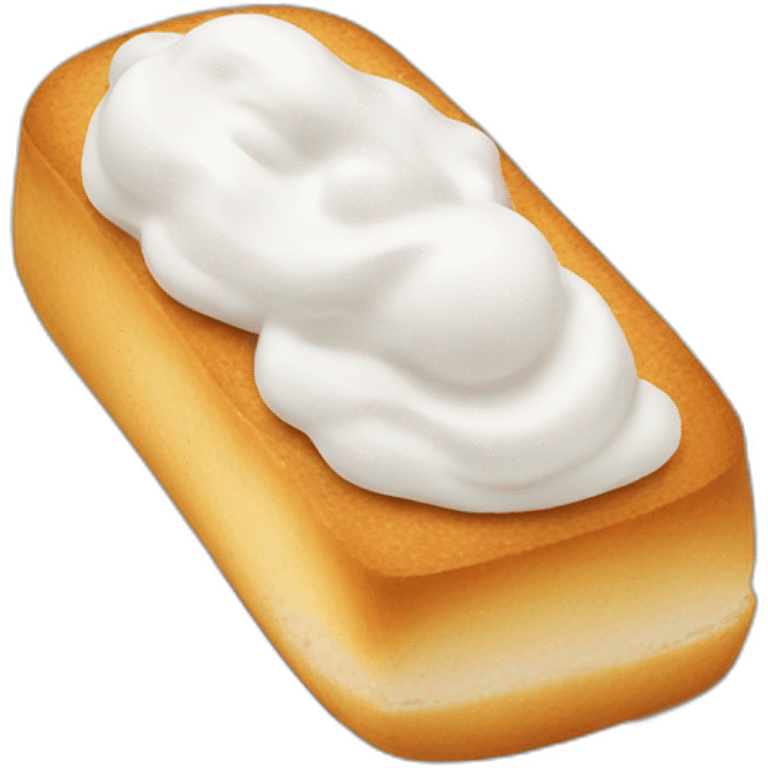 baget with yogurt on tip emoji