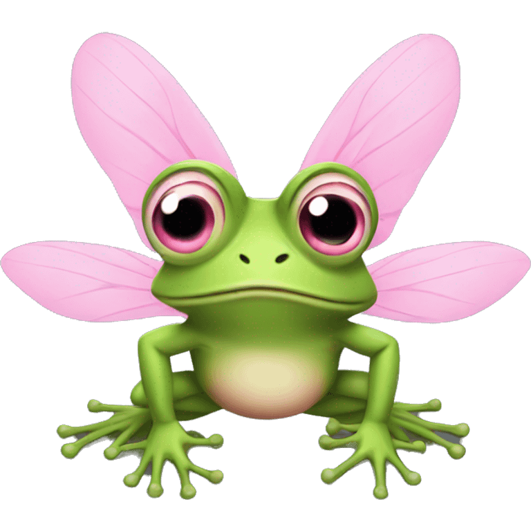 frog with pink wings, no background emoji