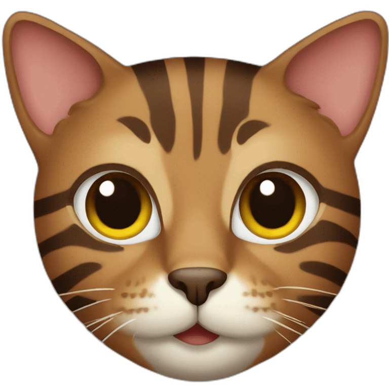 brown striped cat emoji