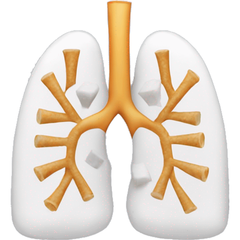 lungs with sugar cubes inside them emoji