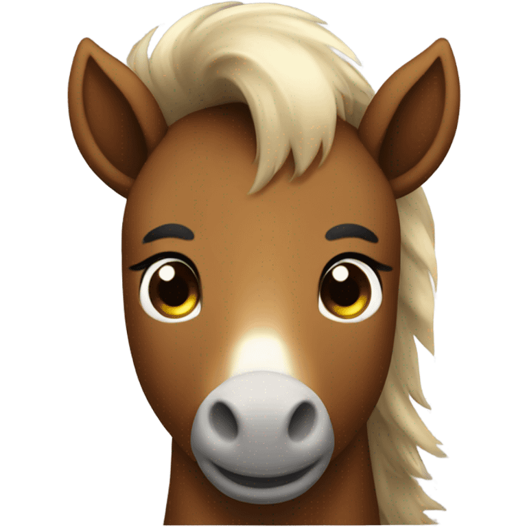 Brown pony emoji