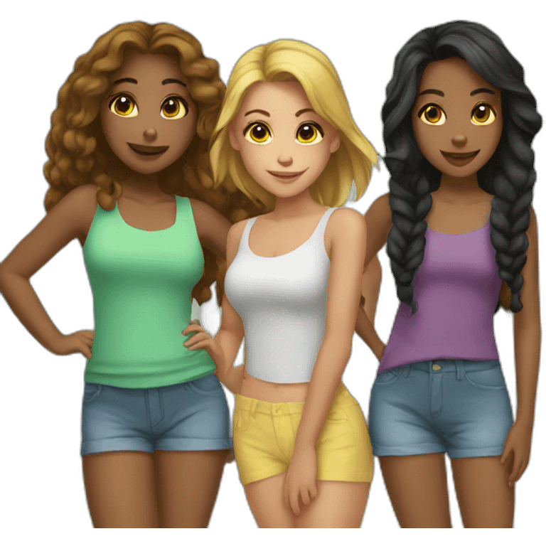 Girls trio emoji