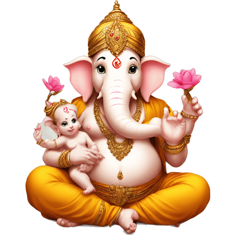 Lord ganesha with baby emoji