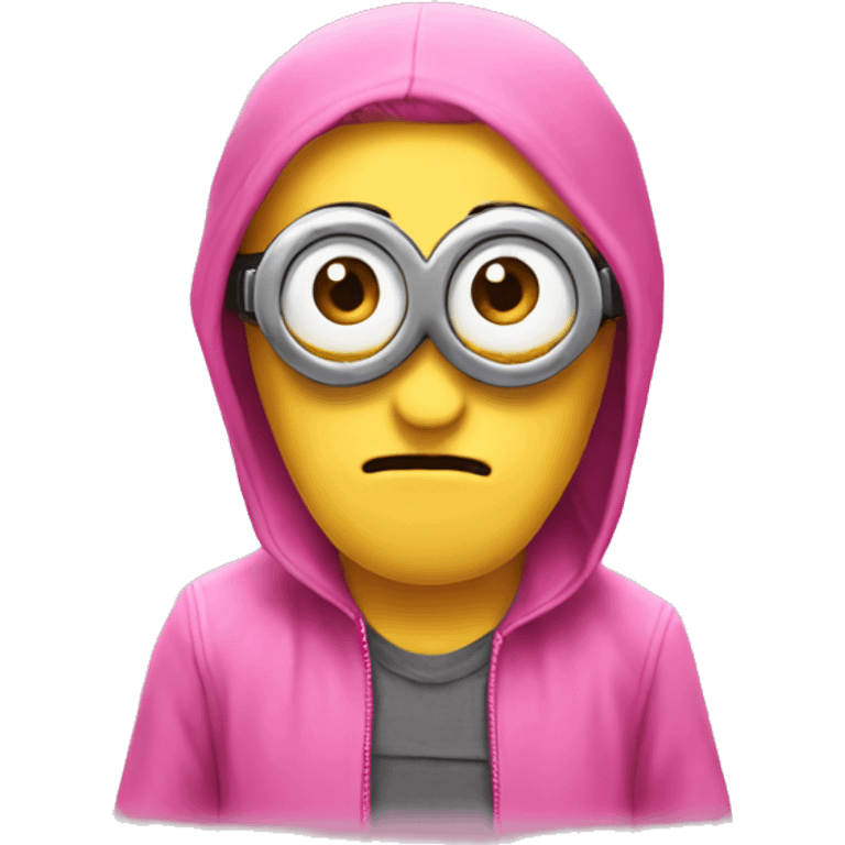 telepathy all pink minion  emoji