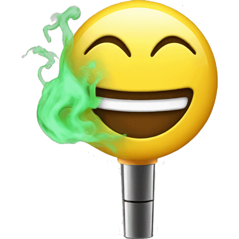 Original smiley face emoji using vape device emoji