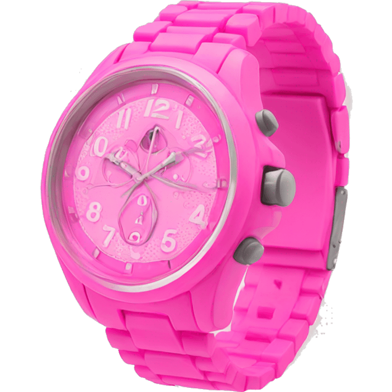 Pink watch emoji