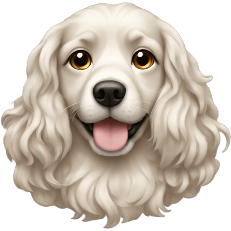 Dog with long wavy hair  emoji