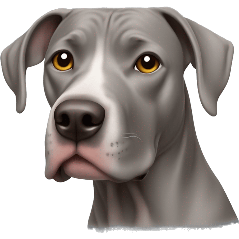 Weimaraner American Staffordshire terrier mutt  emoji