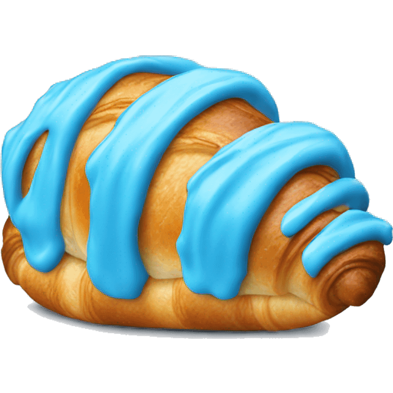 Croissant with Blue icing  emoji