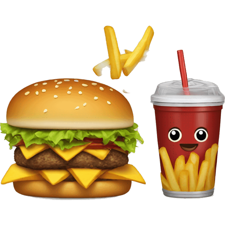 Hamburger cola and Fries  emoji