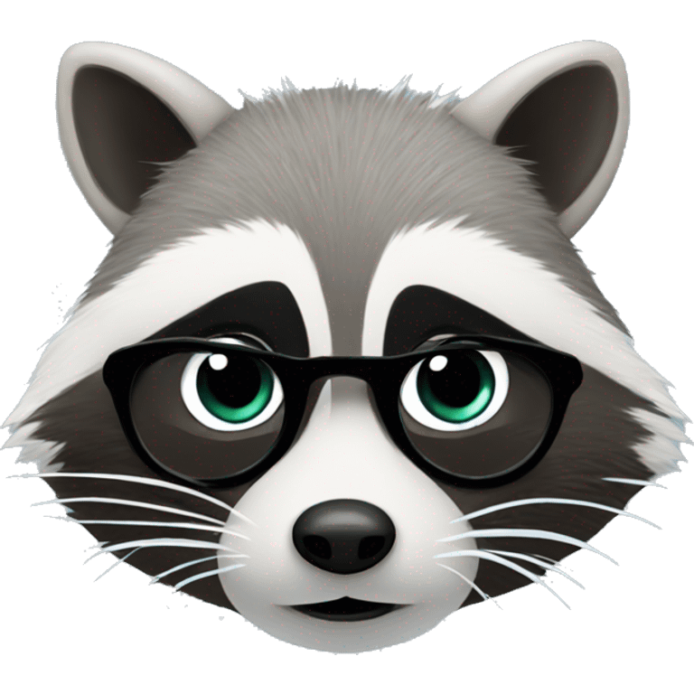 raccoon with snowflake emoji