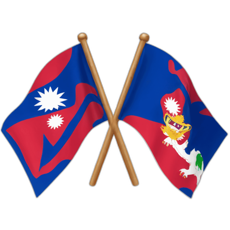 Nepal with Cambodia flags emoji