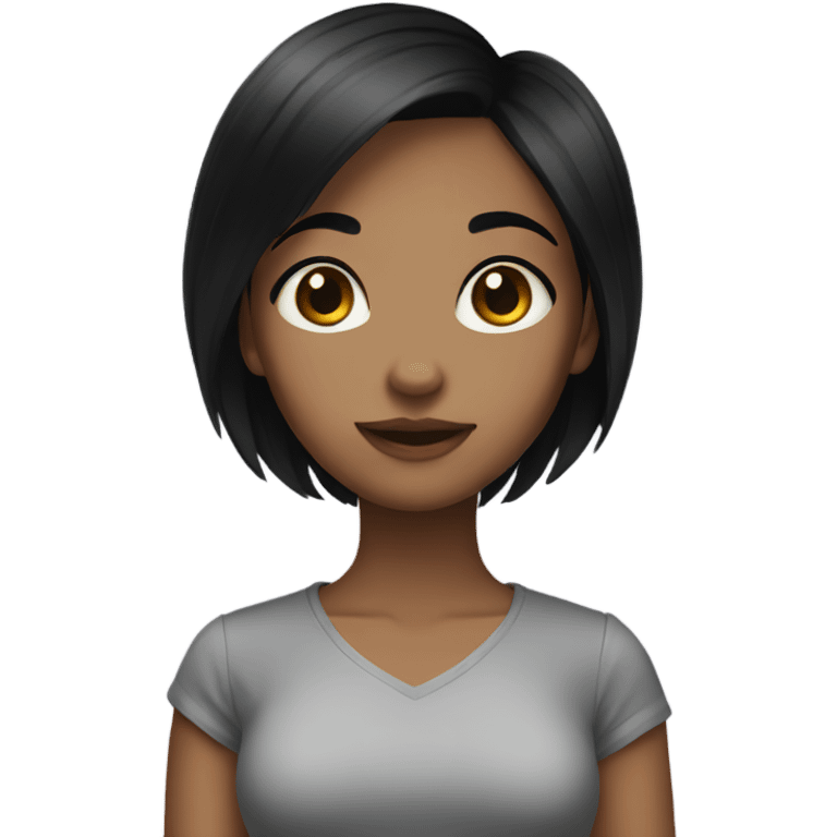 A short girl with black hair emoji