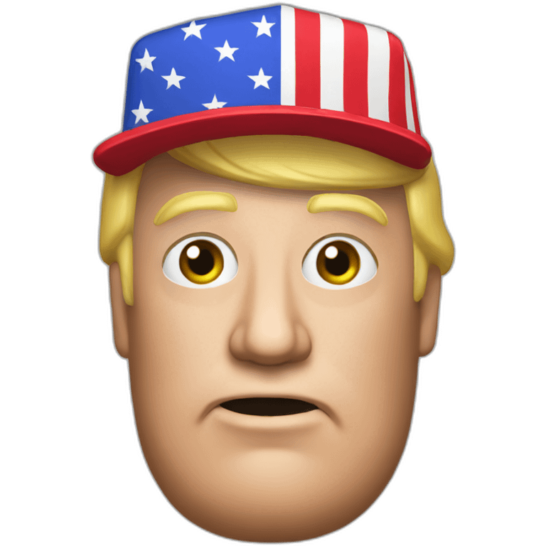 Trump with MAGA cap emoji