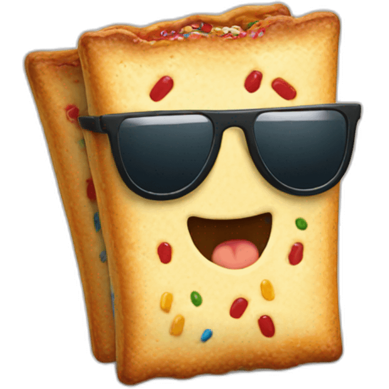 pop tart wearing sunglasses with a thumbs up emoji