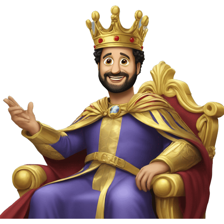 cyril hanouna as king of the world emoji