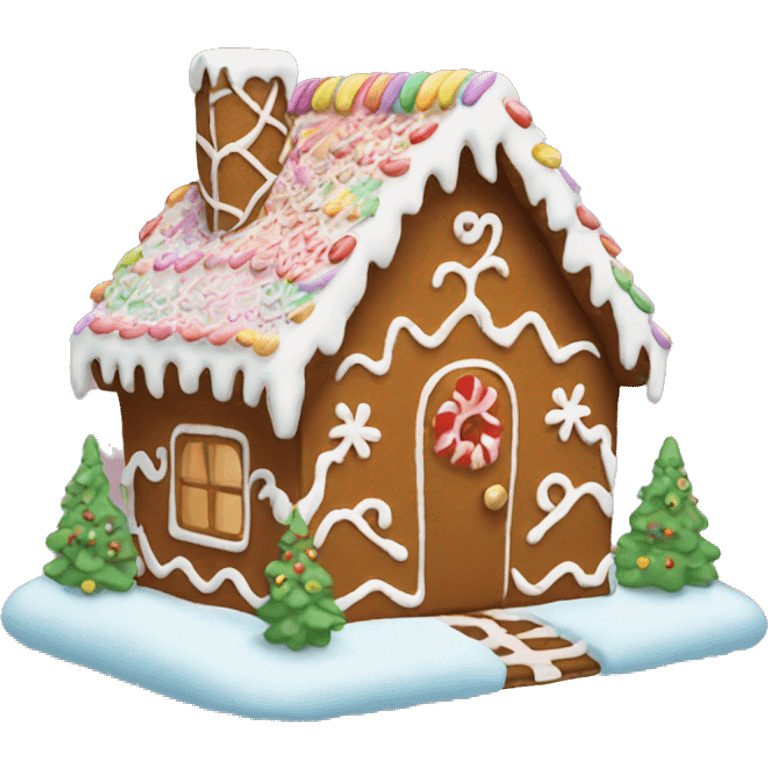 gingerbread house emoji