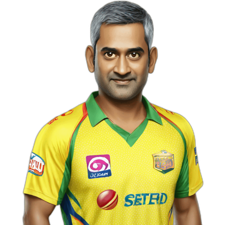 Thala Dhoni in CSK jersey emoji