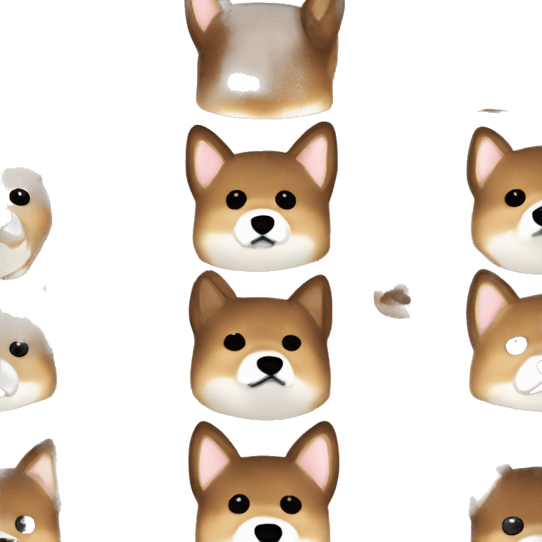 Shiba Inu dark brown brindle pattern emoji