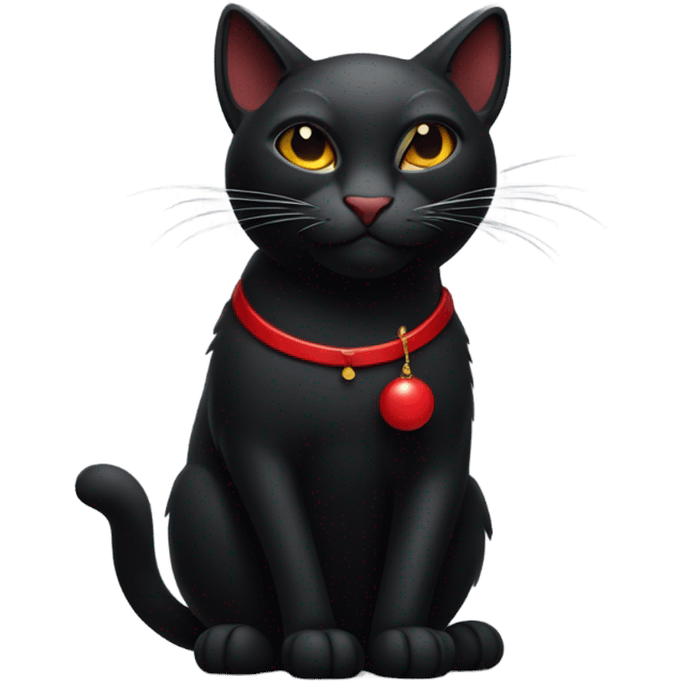 black cat smoking Red Cigarette  emoji