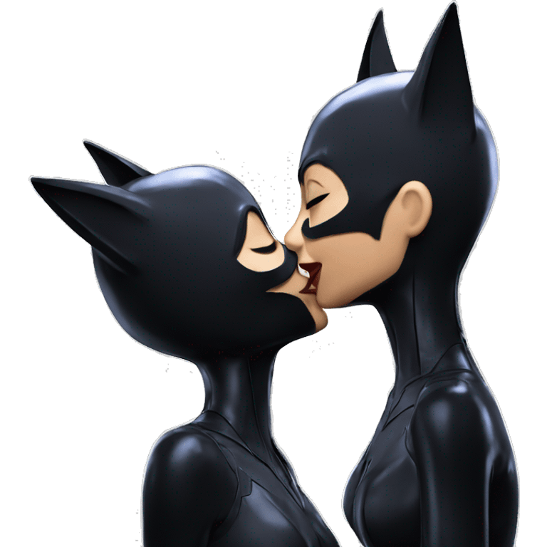 Catwoman giving kiss emoji