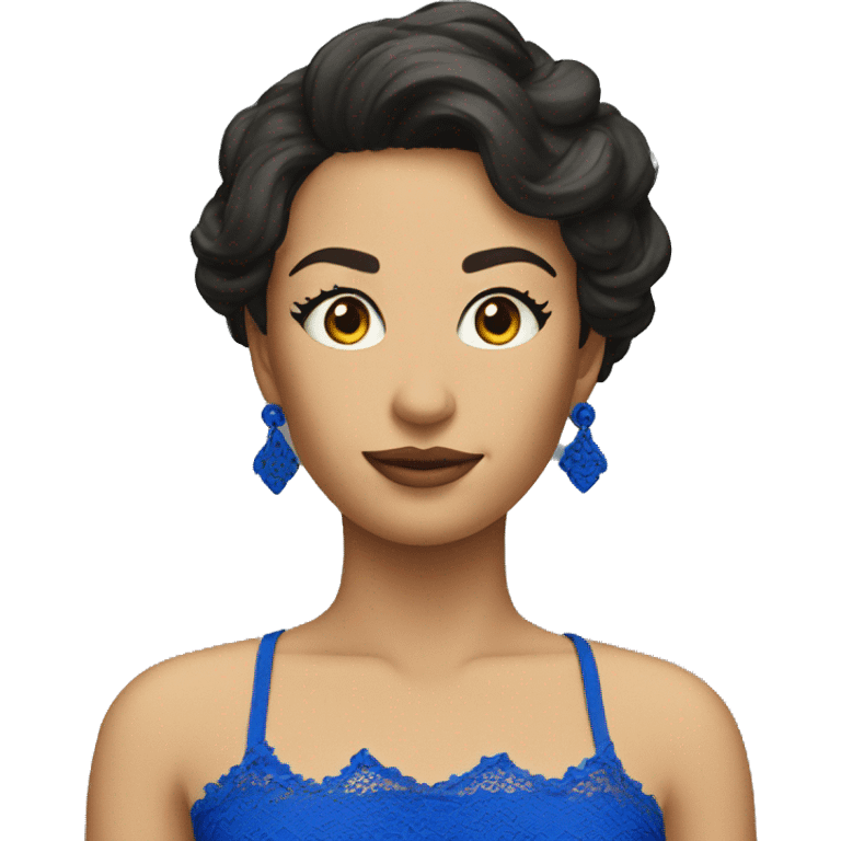 Royal blue lace top  emoji