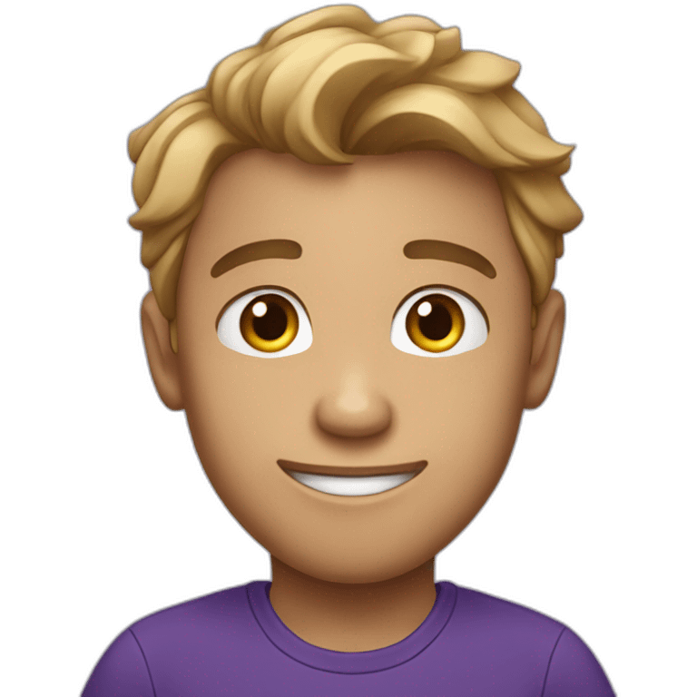 a boy with a soccer t-shirt chatting on viber emoji