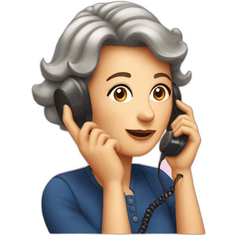 Peggy la cochone au telephone emoji