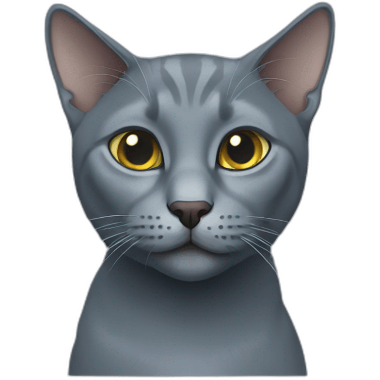 Russian blue cat emoji