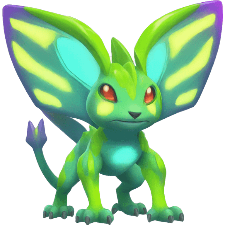 Shiny Colorful Neon Colors Fakémon-Pokémon-Creature Full Body emoji