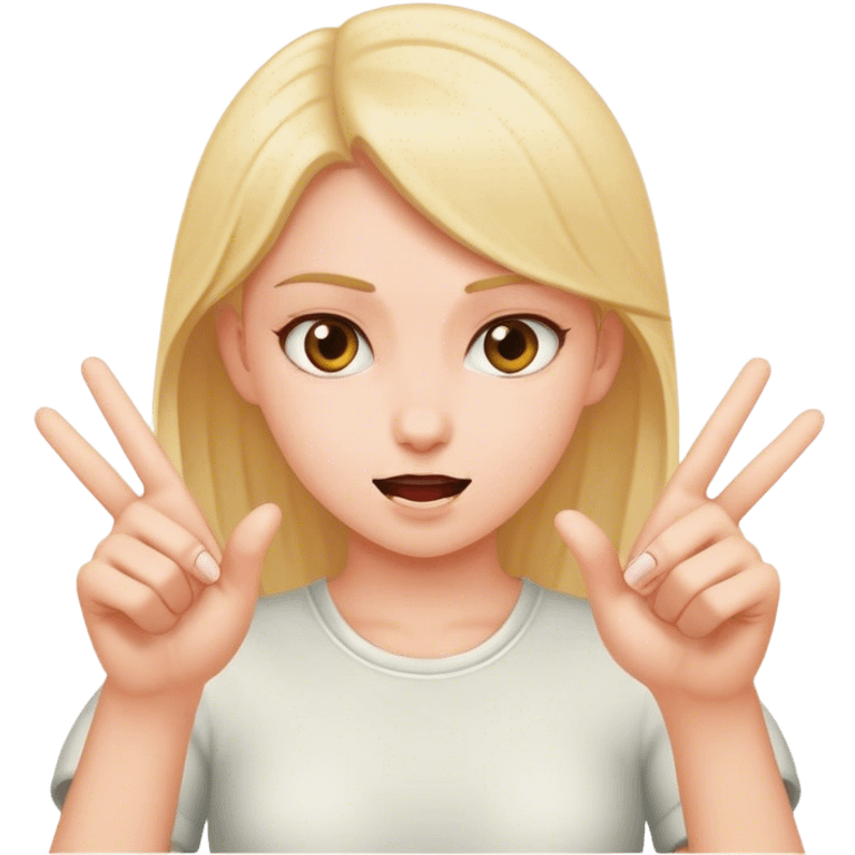 girl flipping off someone emoji