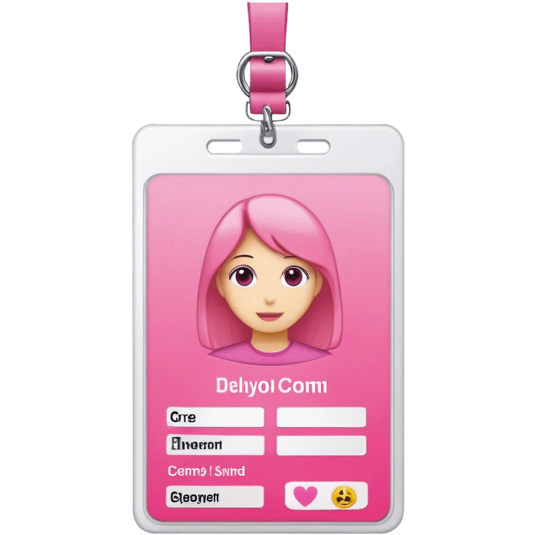 PINK ID CARD without the person emoji