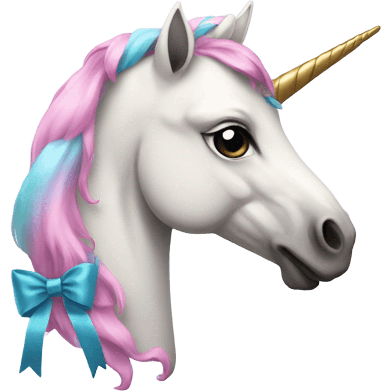 unicorn with a bow  emoji