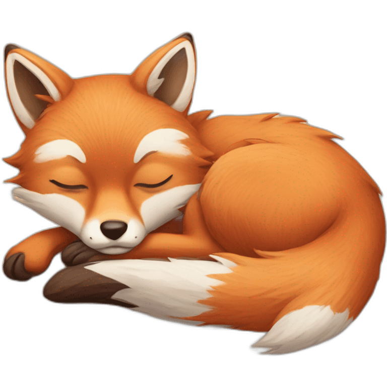 Fox sleepy emoji