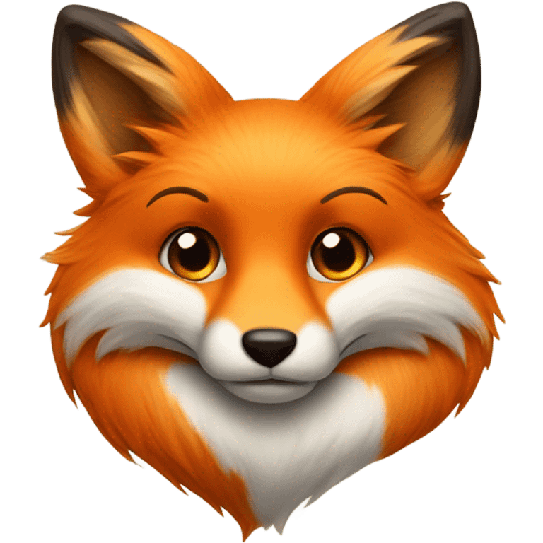 Heart with fox inside emoji