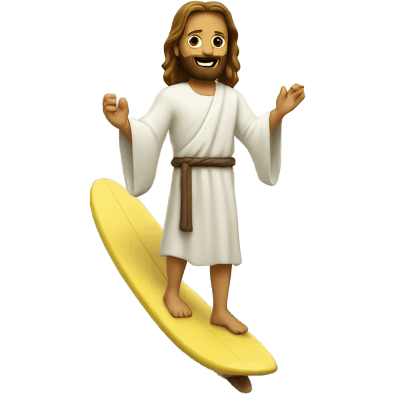 Jesus on a surfboaf emoji