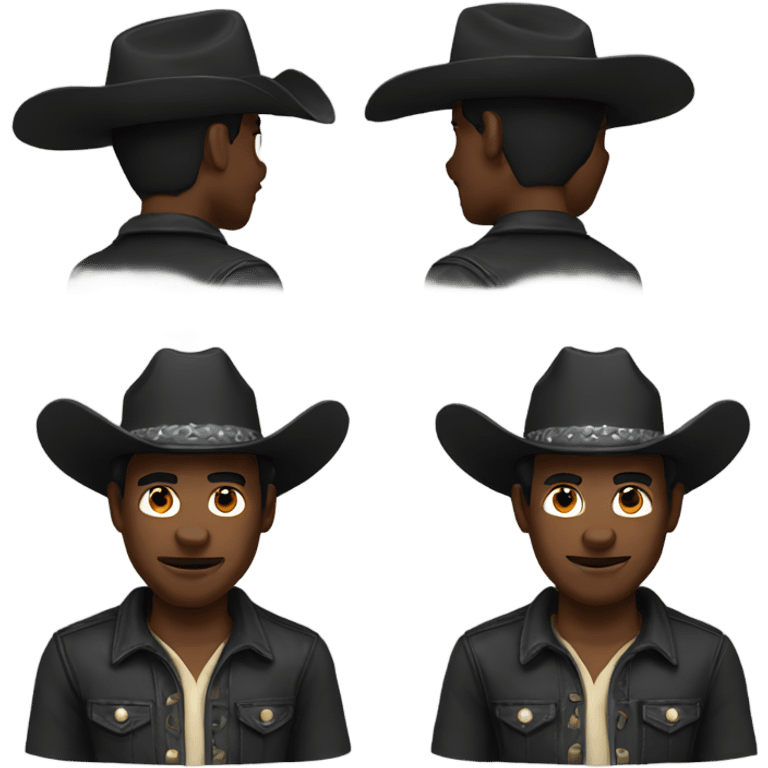 black cowboy emoji