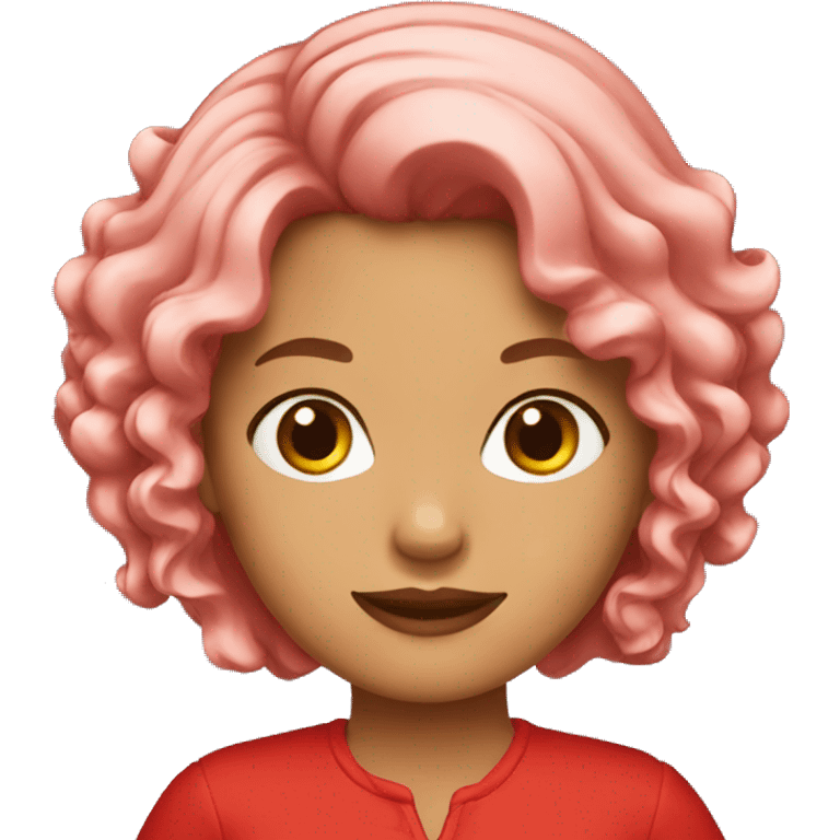 mujer cabello rojo  emoji