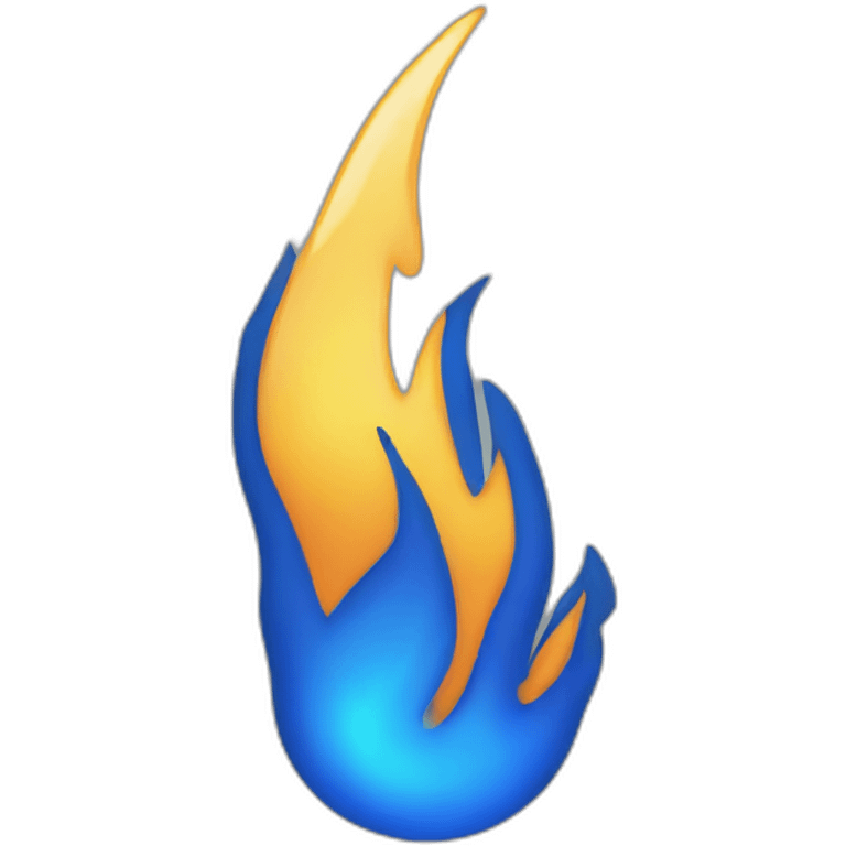 flamme bleue emoji