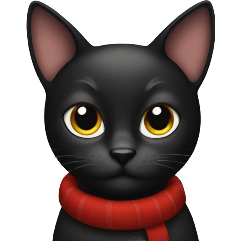 Black cat Christmas emoji