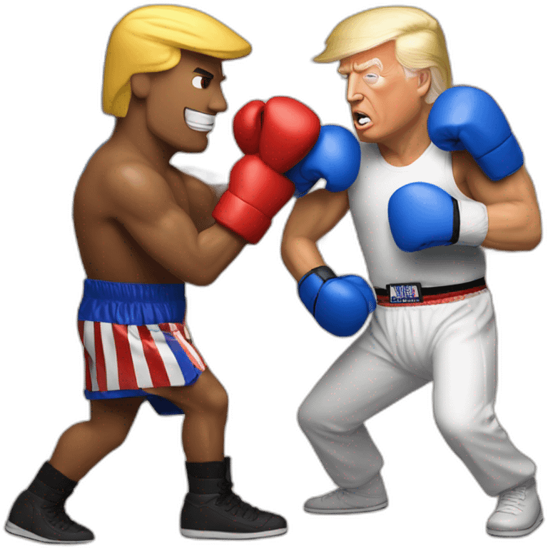 Donald Trump boxing with Joe Biden emoji