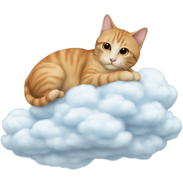 A cat on a cloud emoji