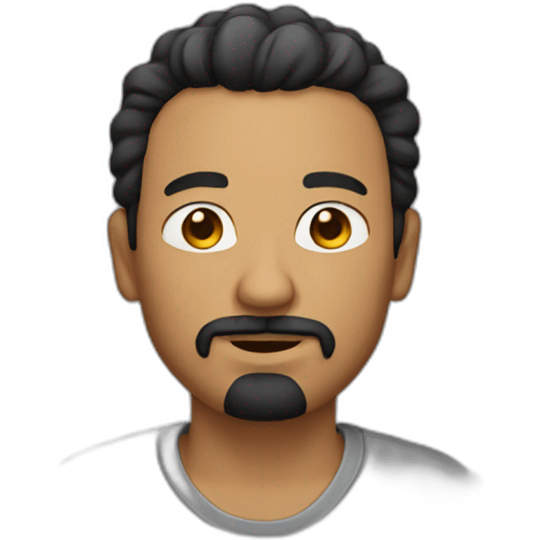 man with Goatee and no moustache emoji