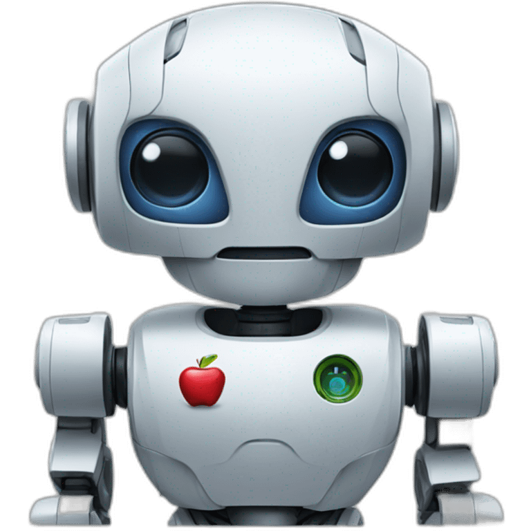 robot with apple logo emoji