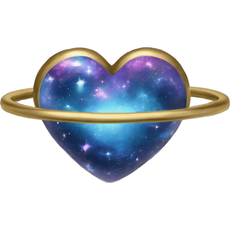 heart shape galaxy with ring  emoji