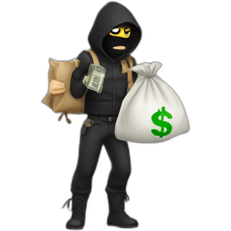 robber with cash bag emoji