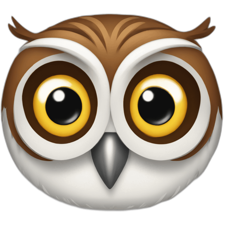 a goofy owl emoji