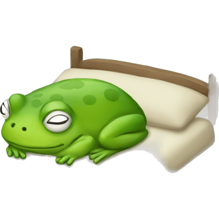 Sleeping frog emoji