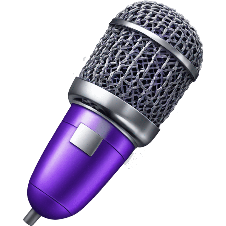 purple chrome microphone  emoji